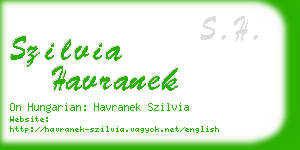 szilvia havranek business card
